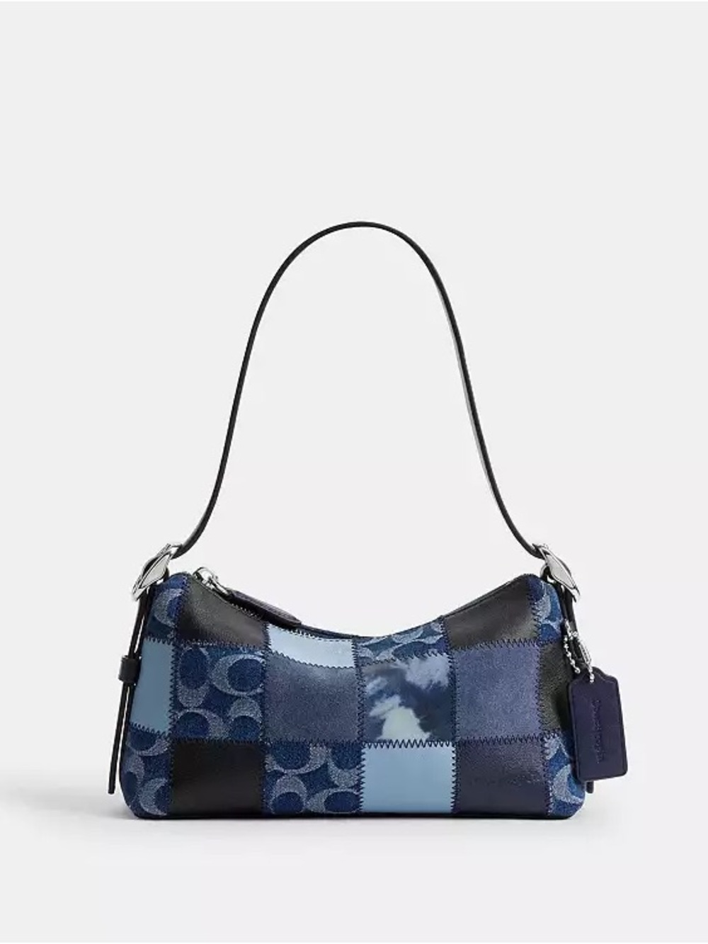 NWT Coachtopia Alter Ego Small Slouchy Patchwork Denim Sig Multi Bag